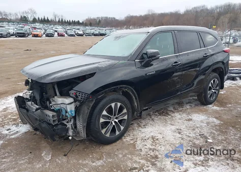 2021 Toyota Highlander Hybrid Xle from USA, damaged, VIN 5TDHBRCH0MS060964